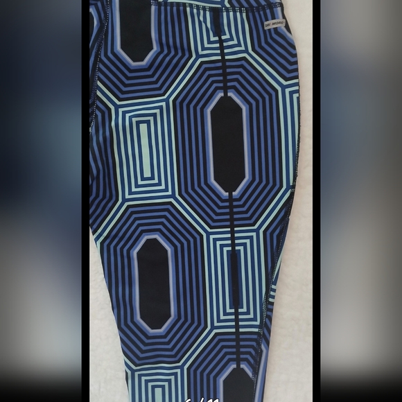 Danskin Athletic Ankle Legging Small(4-6) Blue/black/white patterned. NEW No Tag - Picture 7 of 12